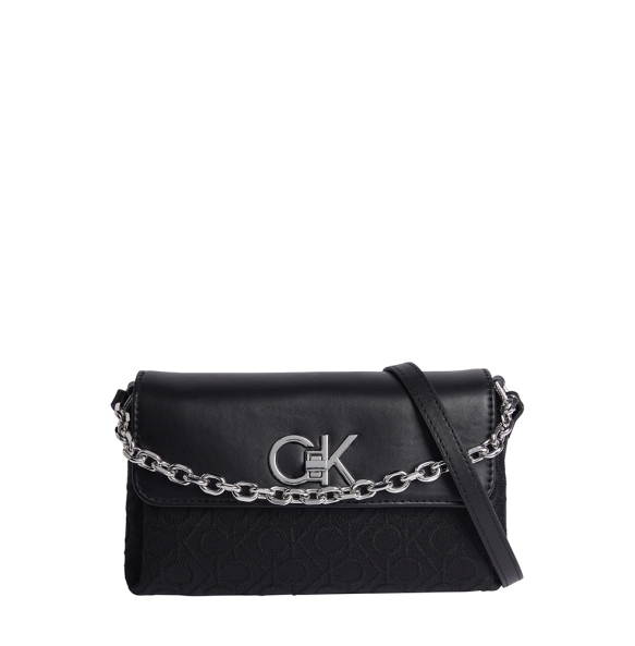 Τσάντα CALVIN KLEIN Re-Lock Mini jacquard 12642 Μαύρο