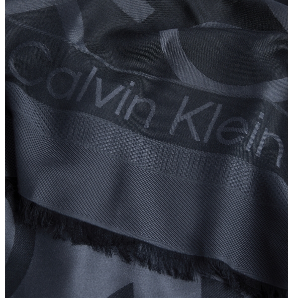 Φουλάρι CALVIN KLEIN Logo Jacquard Scarf 12708 Γκρι