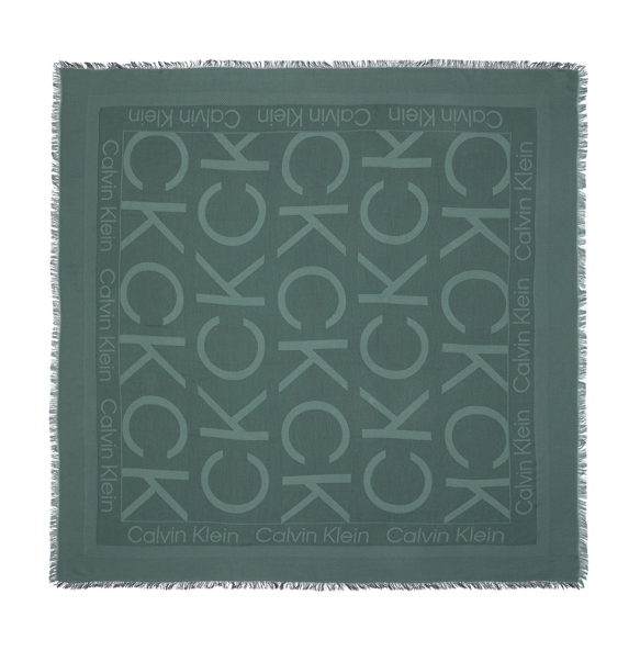 Φουλάρι CALVIN KLEIN Logo Jacquard Scarf 12708 Πράσινο