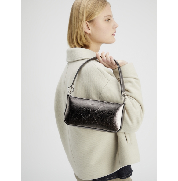 Τσάντα CALVIN KLEIN Metallic Shoulder Bag 12732 Ασημί