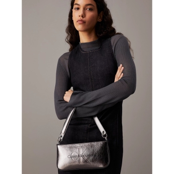 Τσάντα CALVIN KLEIN Metallic Shoulder Bag 12732 Ασημί