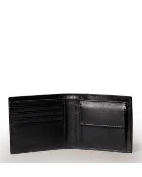 Πορτοφόλι CALVIN KLEIN Raised Full Grain Leather Wallet 1163G Μαύρο