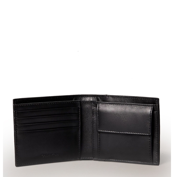 Πορτοφόλι CALVIN KLEIN Raised Full Grain Leather Wallet 1163G Μαύρο