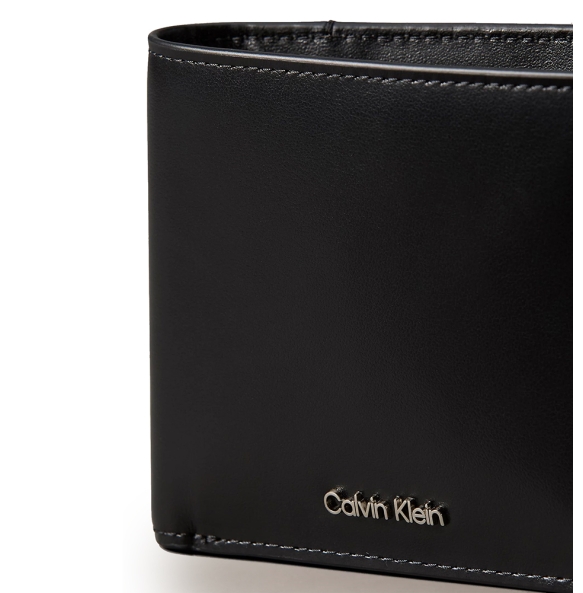 Πορτοφόλι CALVIN KLEIN Raised Full Grain Leather Wallet 1163G Μαύρο