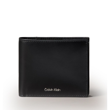 Πορτοφόλι CALVIN KLEIN Raised Full Grain Leather Wallet 1163G Μαύρο
