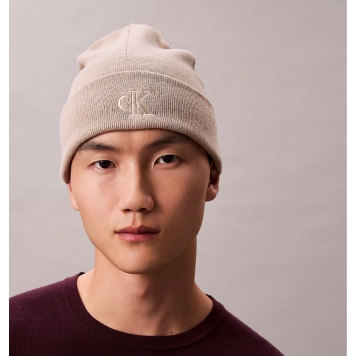 Σκουφάκι Calvin Klein Fine Rib Beanie 8020G Μπεζ