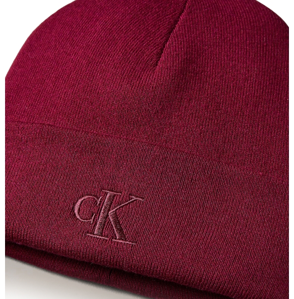 Σκουφάκι Calvin Klein Fine Rib Beanie 8020G Κόκκινο