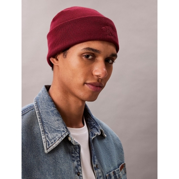 Σκουφάκι Calvin Klein Fine Rib Beanie 8020G Κόκκινο