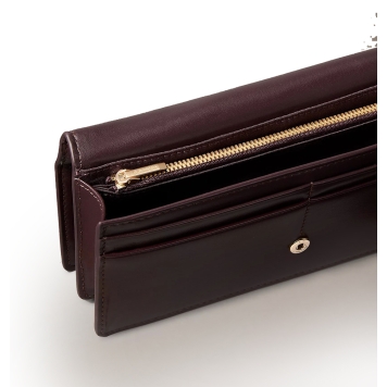 Πορτοφόλι CALVIN KLEIN Emblem Hardware Long Bifold 1098G Μπορντώ