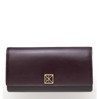 Πορτοφόλι CALVIN KLEIN Emblem Hardware Long Bifold 1098G Μπορντώ