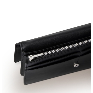 Πορτοφόλι CALVIN KLEIN Emblem Hardware Long Bifold 1098G Μαύρο