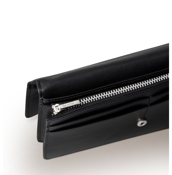 Πορτοφόλι CALVIN KLEIN Emblem Hardware Long Bifold 1098G Μαύρο