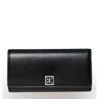 Πορτοφόλι CALVIN KLEIN Emblem Hardware Long Bifold 1098G Μαύρο