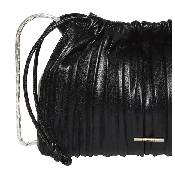 Γυναικεία τσάντα CALVIN KLEIN Drawstring Plisse 3076G Μαύρο