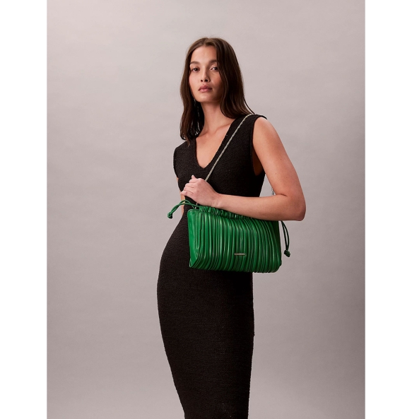 Γυναικεία τσάντα CALVIN KLEIN Drawstring Plisse 3076G Πράσινο