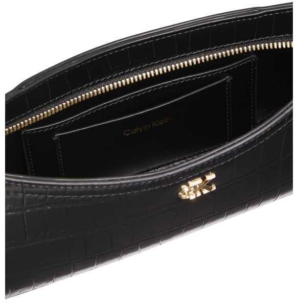 Γυναικεία τσάντα CALVIN KLEIN Croc Small Shoulder Bag 3283G Μαύρο