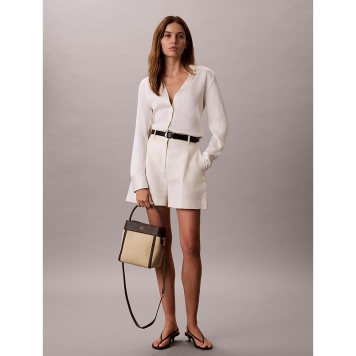 Γυναικεία τσάντα CALVIN KLEIN Canvas Bucket 3348G Μπεζ