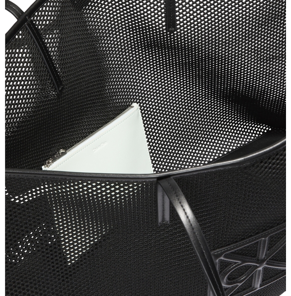 Γυναικεία τσάντα CALVIN KLEIN Emblem Mesh XL Tote 3422G Μαύρο