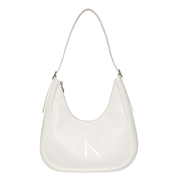 CALVIN KLEIN Bold CK Crescent Bag 3427G Λευκό CALVIN KLEIN Bold CK Crescent Bag 3427G Λευκό
