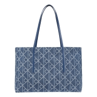 Γυναικεία τσάντα CALVIN KLEIN Emblem Jacquard Tote 3428G Μπλε