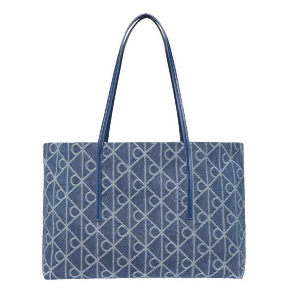 Γυναικεία τσάντα CALVIN KLEIN Emblem Jacquard Tote 3428G Μπλε