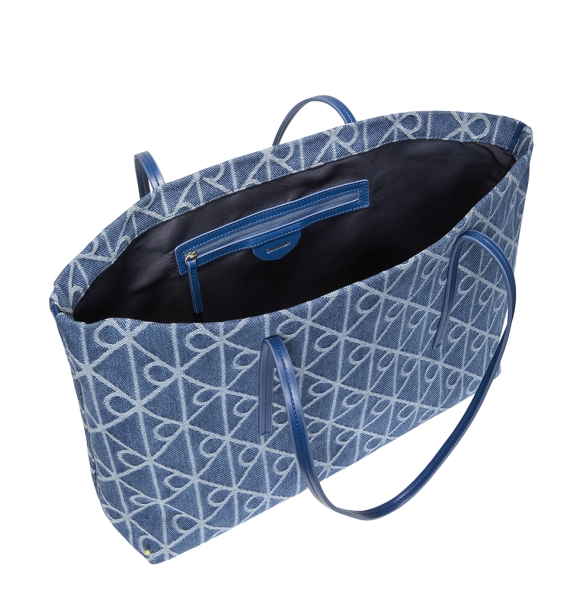 Γυναικεία τσάντα CALVIN KLEIN Emblem Jacquard Tote 3428G Μπλε
