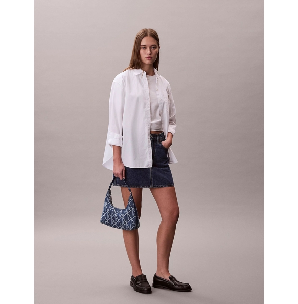 Γυναικεία τσάντα CALVIN KLEIN Emblem Denim Shoulder Bag 3431G Μπλε