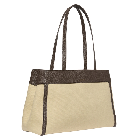 Γυναικεία τσάντα CALVIN KLEIN Canvas Medium Tote 3503G Μπεζ