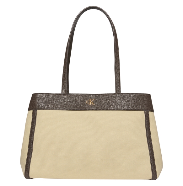 Γυναικεία τσάντα CALVIN KLEIN Canvas Medium Tote 3503G Μπεζ