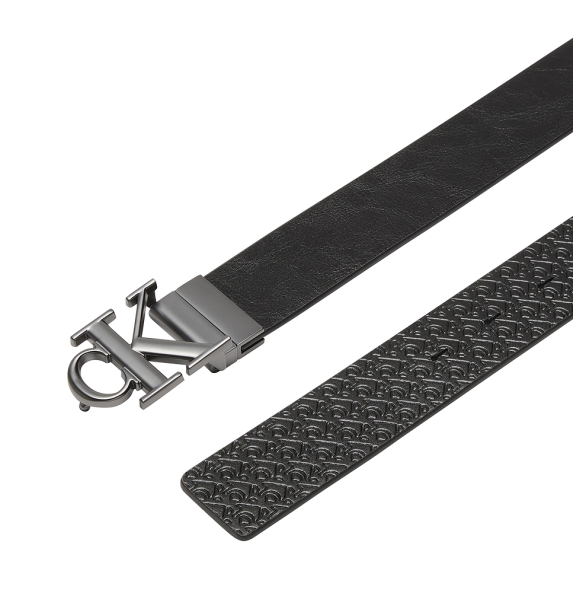 Ζώνη CALVIN KLEIN Monogram Plaque 033G ΅3.5 Μαύρο