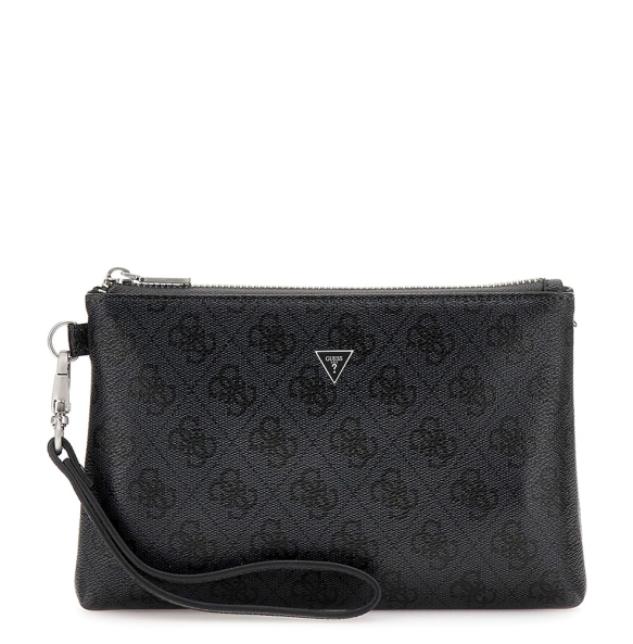 Τσαντάκι Χειρός GUESS Hull Mini Pouch PMHULOP5237 Μαύρο