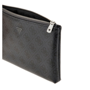 Τσαντάκι Χειρός GUESS Hull Mini Pouch PMHULOP5237 Μαύρο