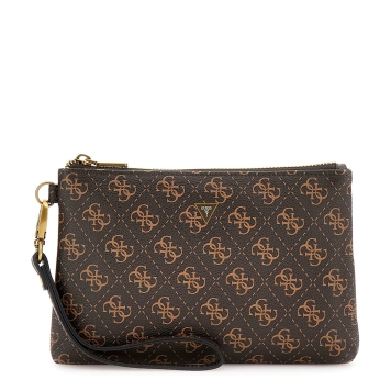 Τσαντάκι Χειρός GUESS Hull Mini Pouch PMHULOP5237 Καφέ