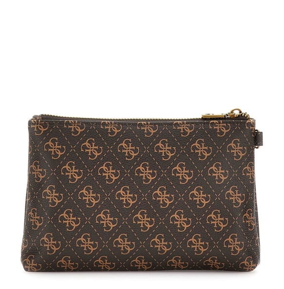 Τσαντάκι Χειρός GUESS Hull Mini Pouch PMHULOP5237 Καφέ