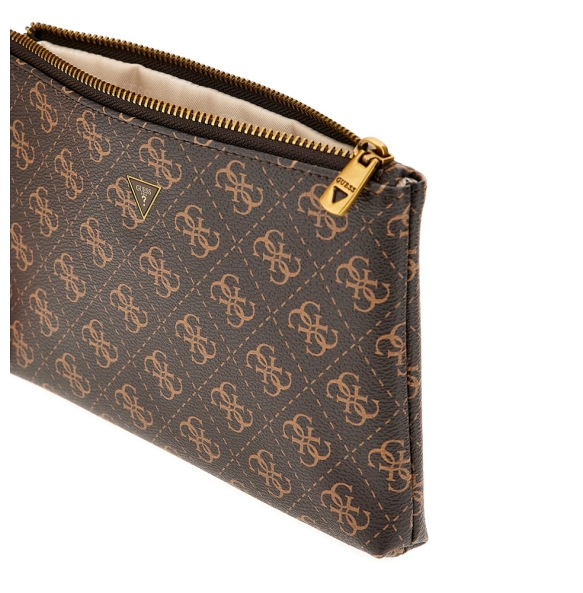 Τσαντάκι Χειρός GUESS Hull Mini Pouch PMHULOP5237 Καφέ