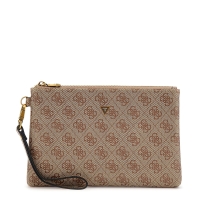 Τσαντάκι Χειρός GUESS Hull Medium Pouch PMHULOP5238 Μπεζ