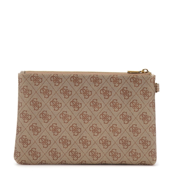 Τσαντάκι Χειρός GUESS Hull Medium Pouch PMHULOP5238 Μπεζ
