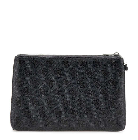 Τσαντάκι Χειρός GUESS Hull Medium Pouch PMHULOP5238 Μαύρο