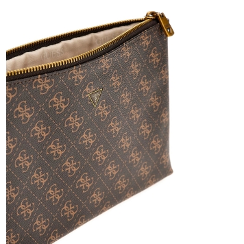 Τσαντάκι Χειρός GUESS Hull Medium Pouch PMHULOP5238 Καφέ