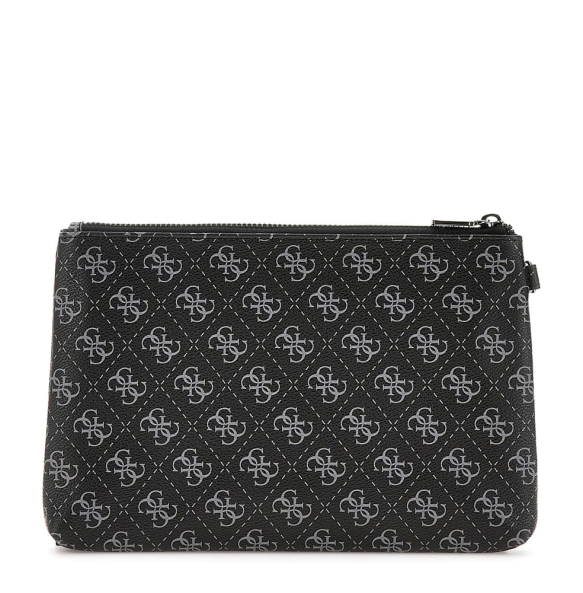 Τσαντάκι Χειρός GUESS Hull Medium Pouch PMHULOP5238 Γκρι