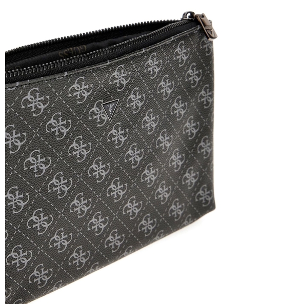Τσαντάκι Χειρός GUESS Hull Medium Pouch PMHULOP5238 Γκρι