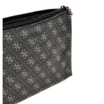Τσαντάκι Χειρός GUESS Hull Medium Pouch PMHULOP5238 Γκρι