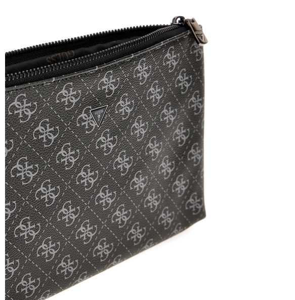 Τσαντάκι Χειρός GUESS Hull Medium Pouch PMHULOP5238 Γκρι