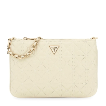 Πορτοφόλι - Τσαντάκι GUESS Flat Pouch PW7568P6274 Kρεμ