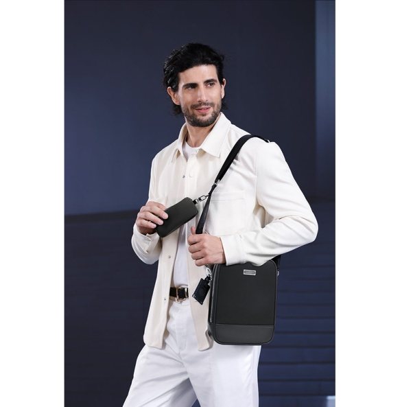 Τσαντάκι χιαστί  BANGE Premium Collection QD751 Μαύρο