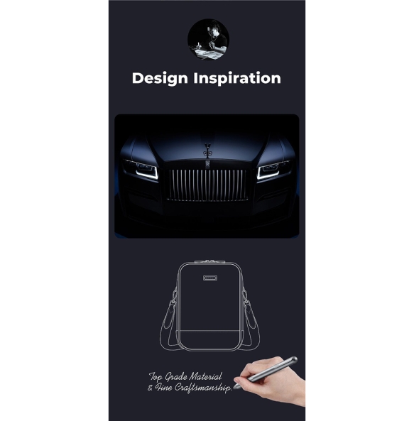 Τσαντάκι χιαστί  BANGE Premium Collection QD751 Μαύρο