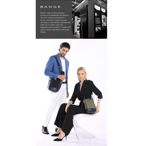 Τσαντάκι χιαστί  BANGE Premium Collection QD751 Μαύρο