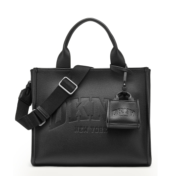 Τσάντα DKNY Hadlee Medium Logo Embossed Tote Bag R53AAR57 Μαύρο