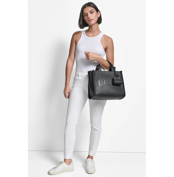 Τσάντα DKNY Hadlee Medium Logo Embossed Tote Bag R53AAR57 Μαύρο