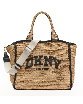 Τσάντα DKNY Hadlee Medium Woven Tote Bag R61AYR57 Ψάθα